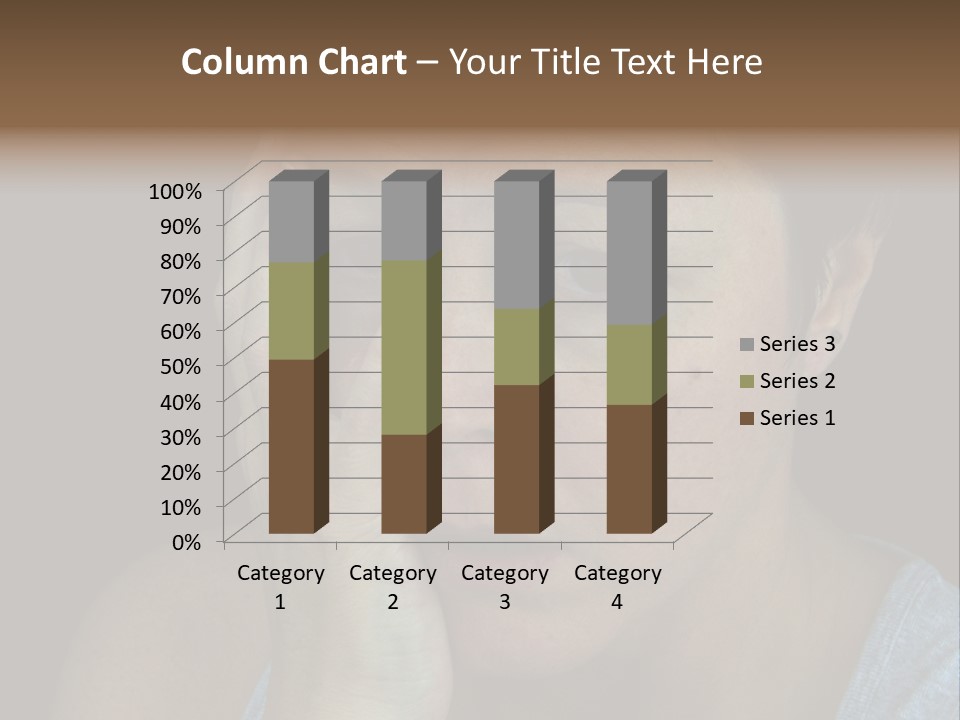 A Woman Holding Her Hand To Her Face PowerPoint Template