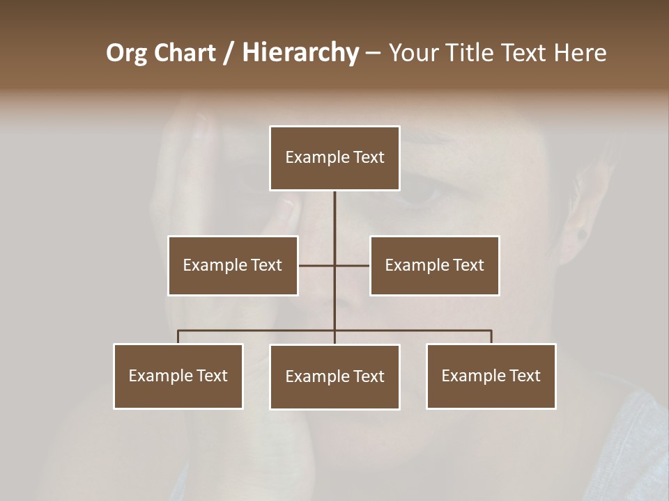 A Woman Holding Her Hand To Her Face PowerPoint Template