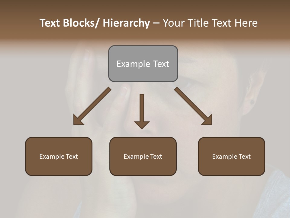 A Woman Holding Her Hand To Her Face PowerPoint Template