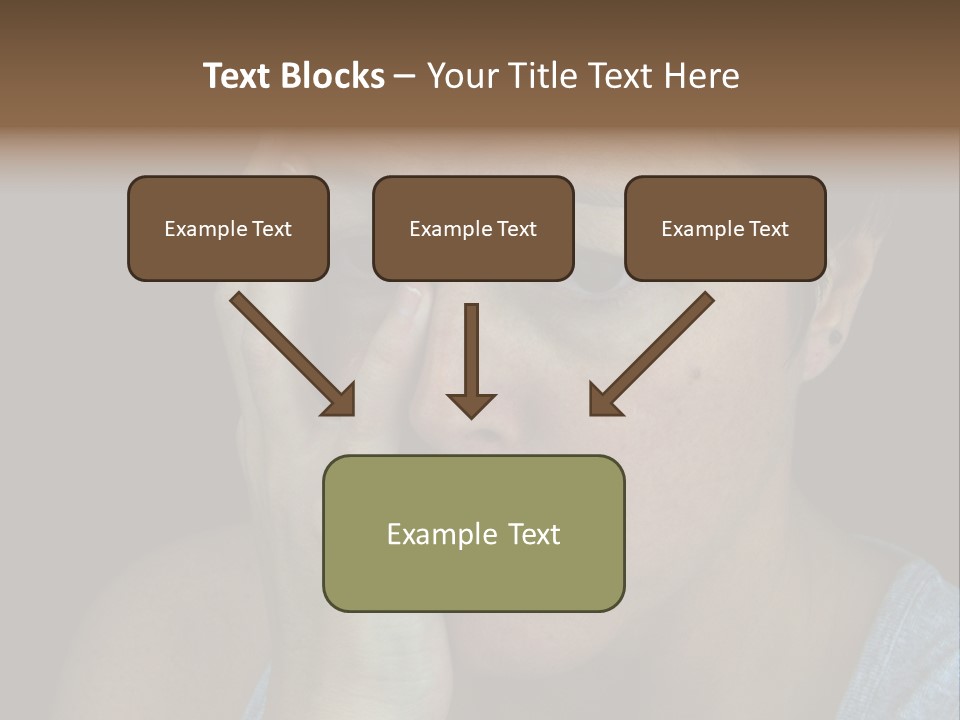 A Woman Holding Her Hand To Her Face PowerPoint Template