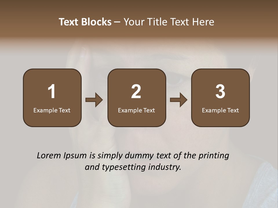 A Woman Holding Her Hand To Her Face PowerPoint Template