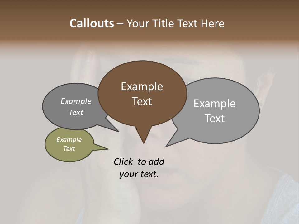 A Woman Holding Her Hand To Her Face PowerPoint Template