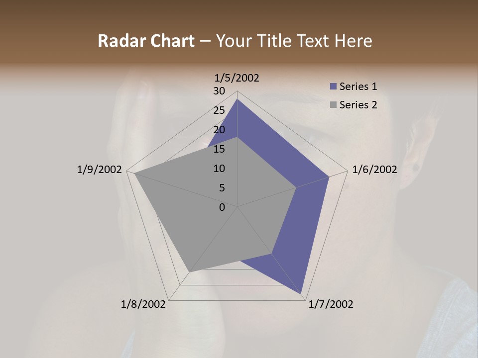 A Woman Holding Her Hand To Her Face PowerPoint Template
