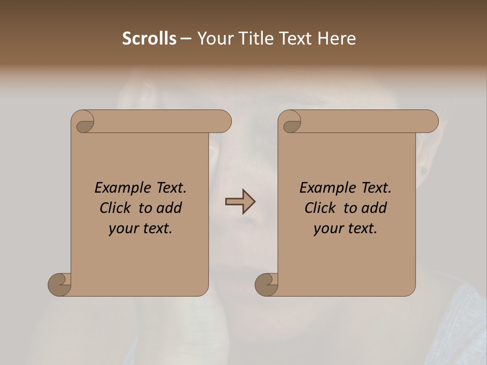 A Woman Holding Her Hand To Her Face PowerPoint Template