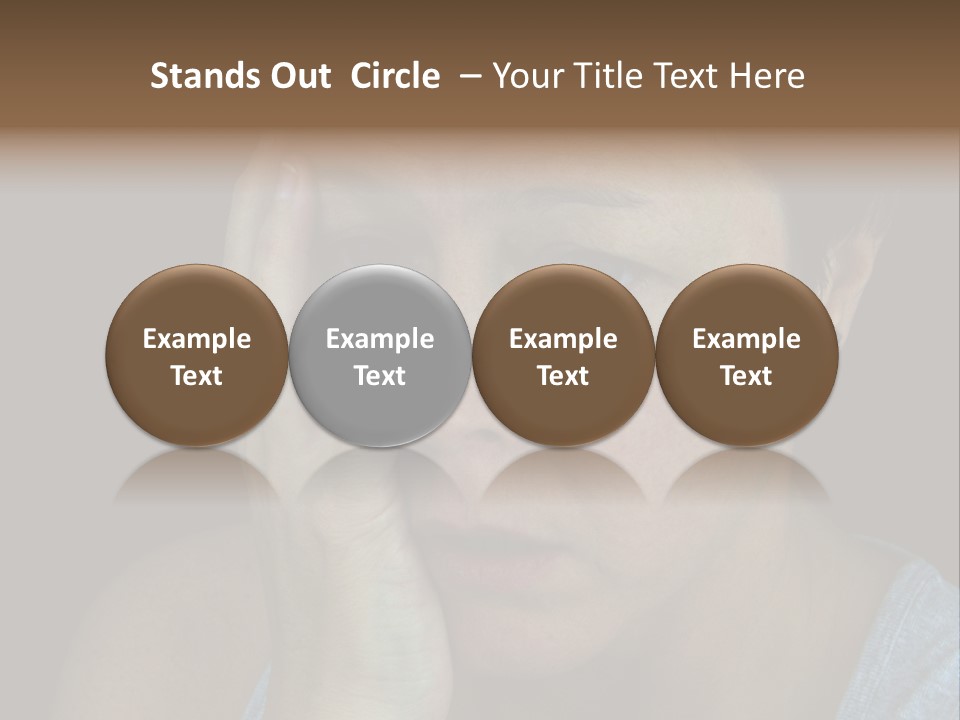 A Woman Holding Her Hand To Her Face PowerPoint Template