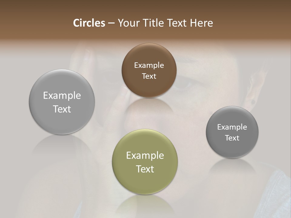 A Woman Holding Her Hand To Her Face PowerPoint Template