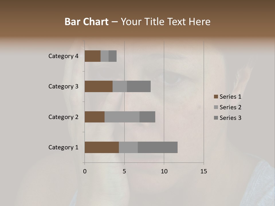 A Woman Holding Her Hand To Her Face PowerPoint Template