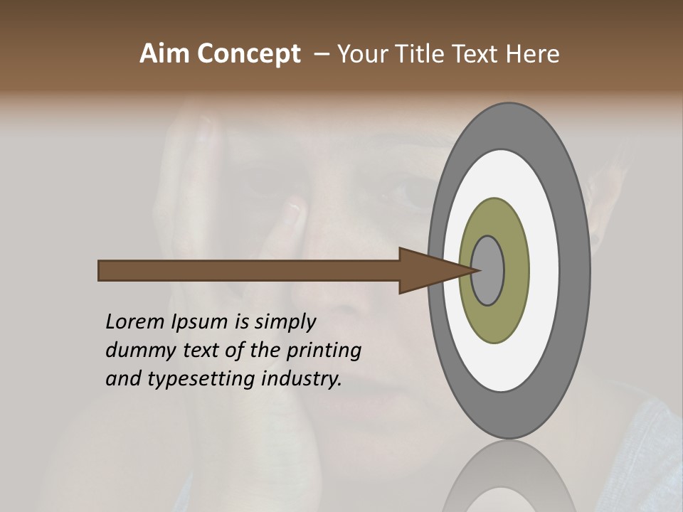 A Woman Holding Her Hand To Her Face PowerPoint Template