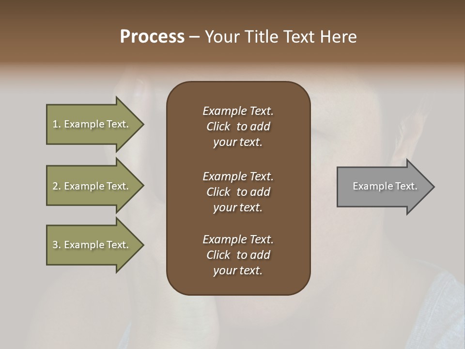 A Woman Holding Her Hand To Her Face PowerPoint Template