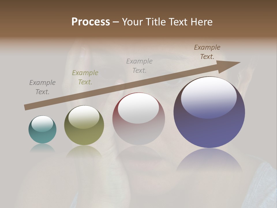 A Woman Holding Her Hand To Her Face PowerPoint Template