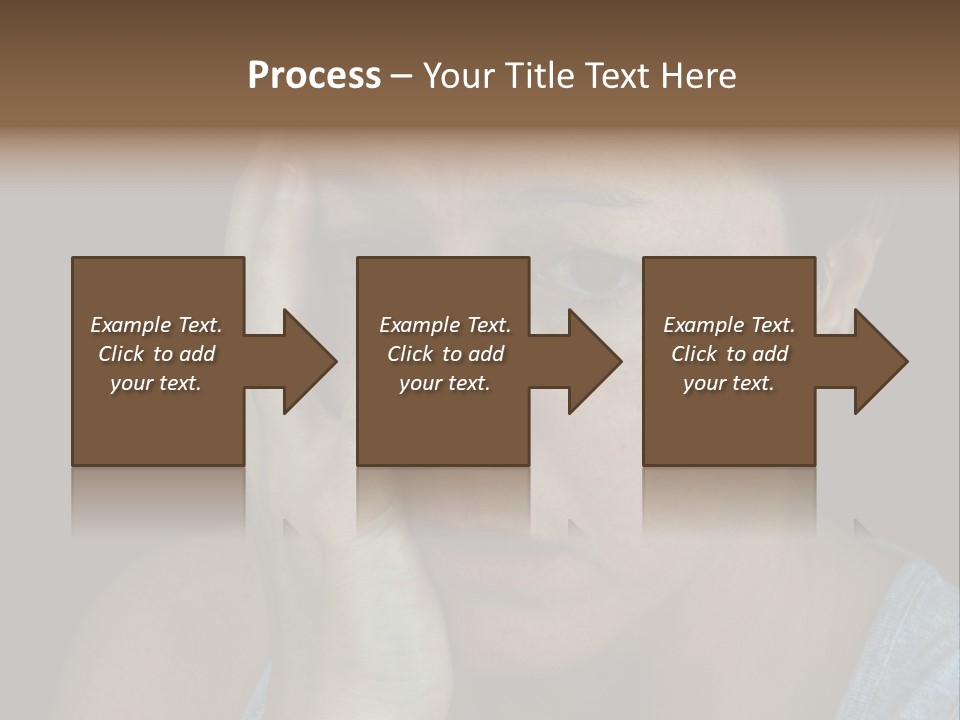 A Woman Holding Her Hand To Her Face PowerPoint Template