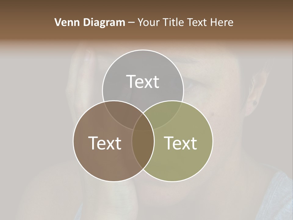 A Woman Holding Her Hand To Her Face PowerPoint Template