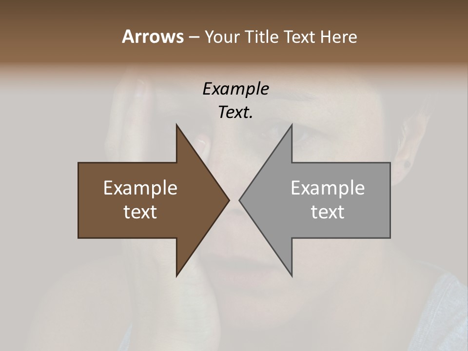 A Woman Holding Her Hand To Her Face PowerPoint Template