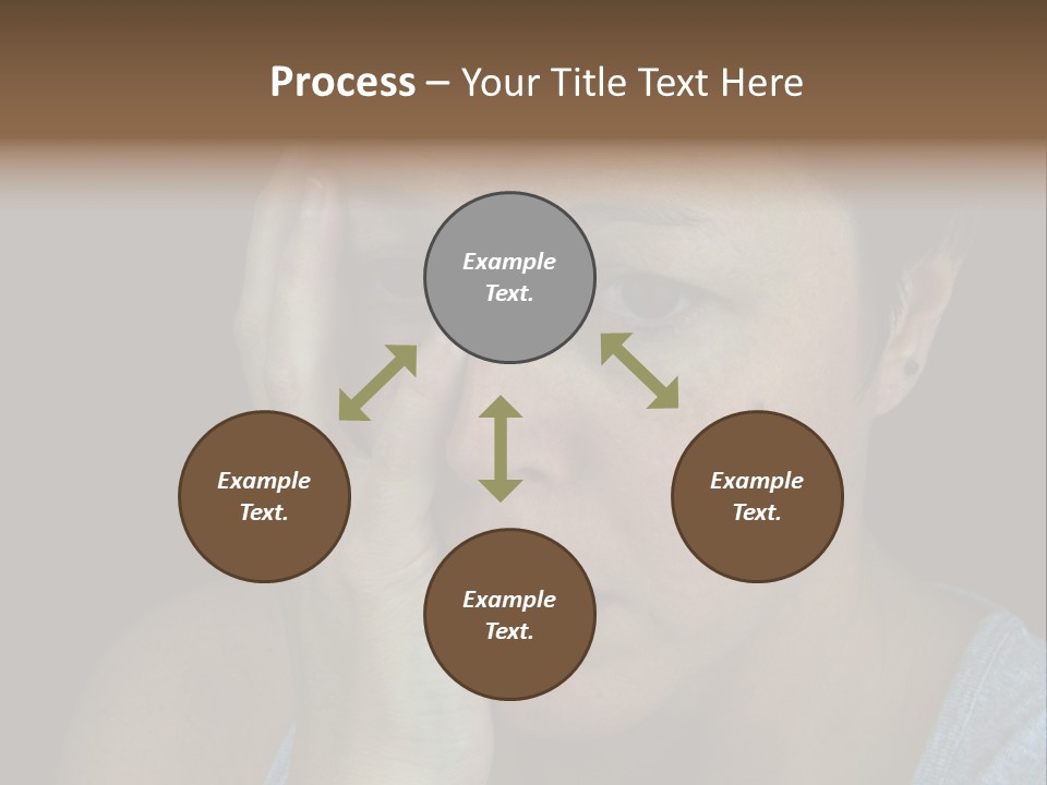 A Woman Holding Her Hand To Her Face PowerPoint Template