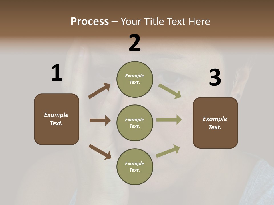 A Woman Holding Her Hand To Her Face PowerPoint Template
