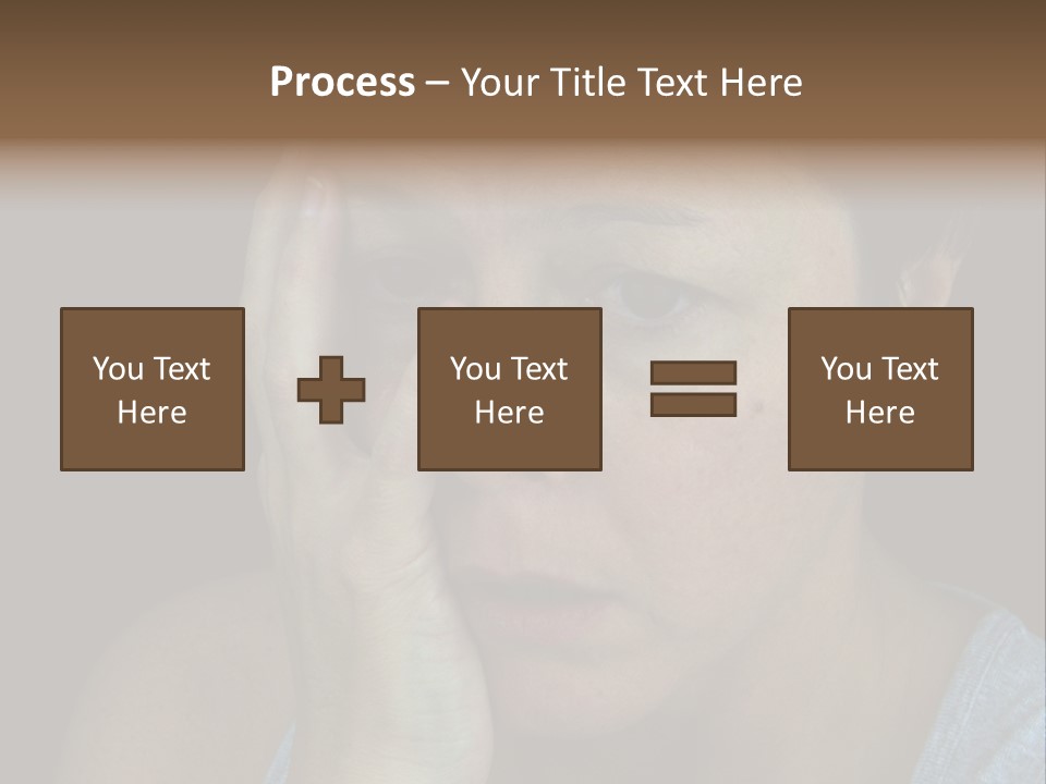 A Woman Holding Her Hand To Her Face PowerPoint Template