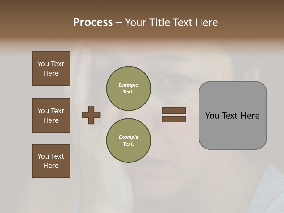 A Woman Holding Her Hand To Her Face PowerPoint Template
