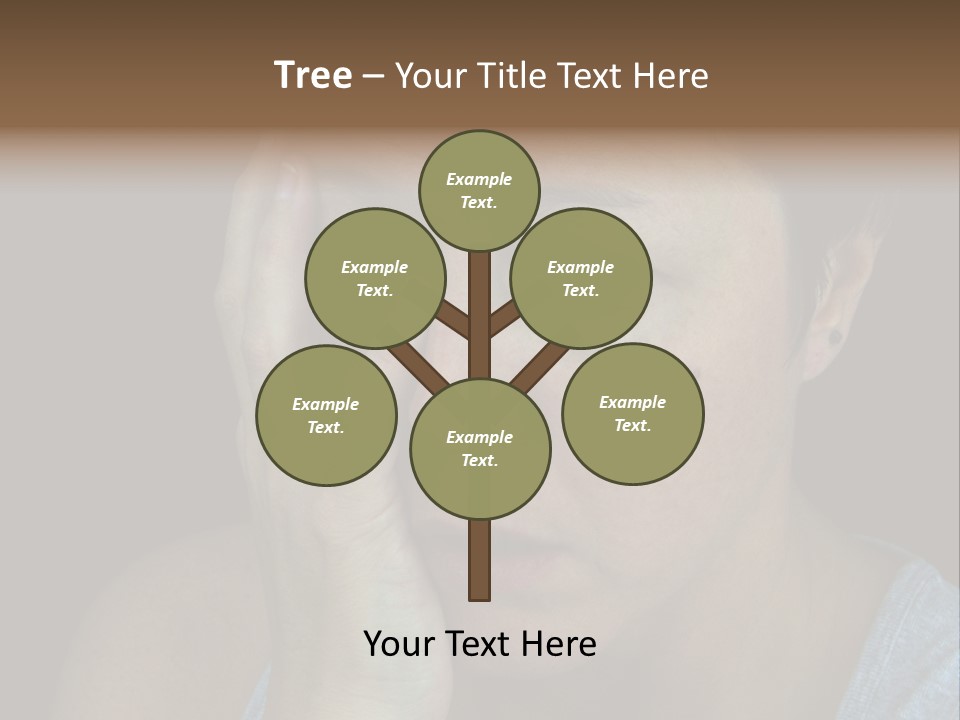 A Woman Holding Her Hand To Her Face PowerPoint Template