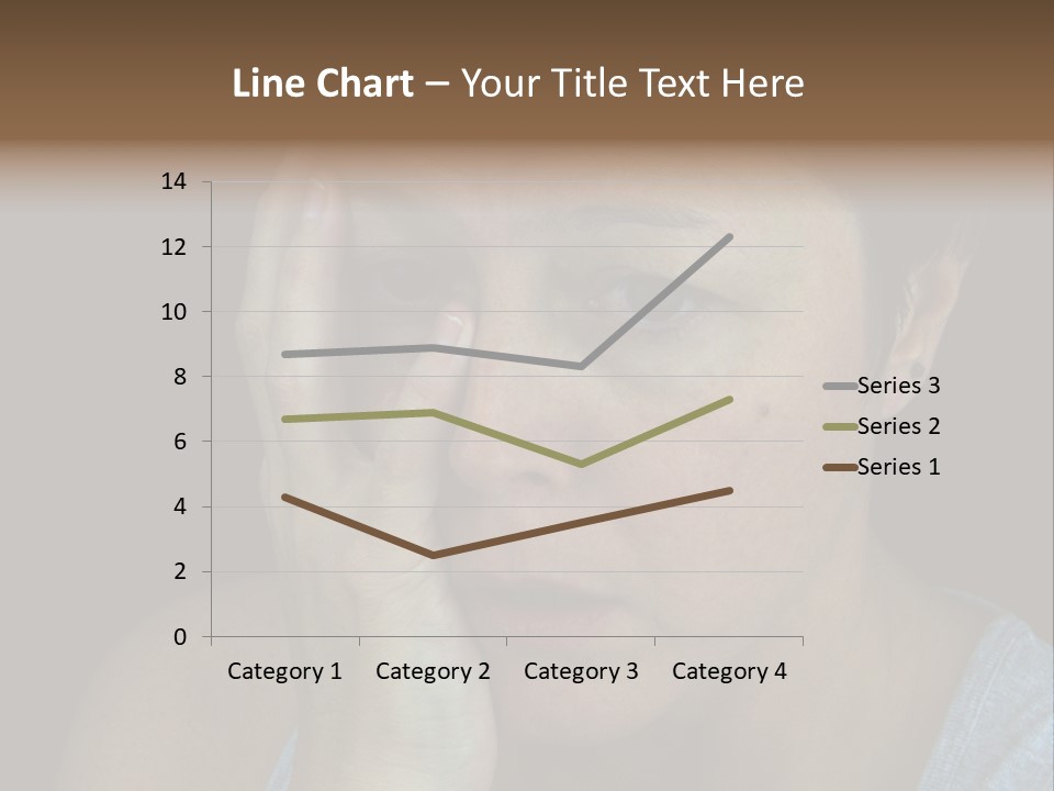 A Woman Holding Her Hand To Her Face PowerPoint Template