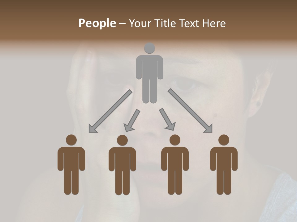 A Woman Holding Her Hand To Her Face PowerPoint Template