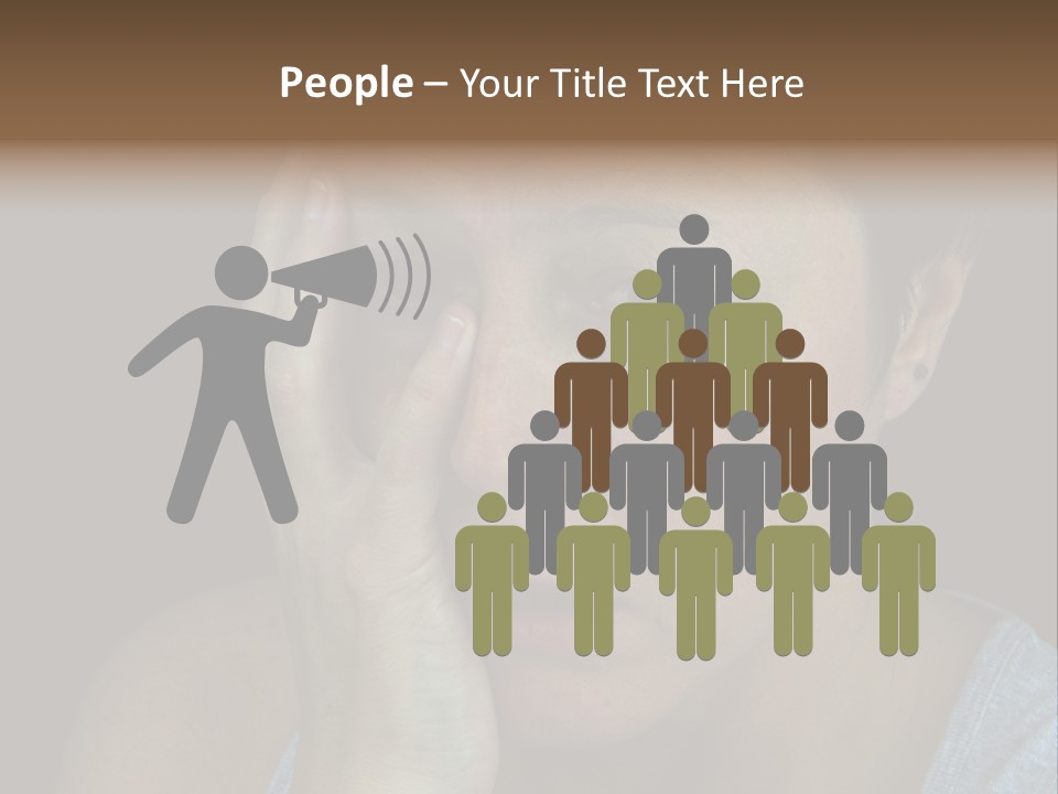 A Woman Holding Her Hand To Her Face PowerPoint Template