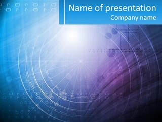 A Blue And Purple Abstract Background With Lines PowerPoint Template