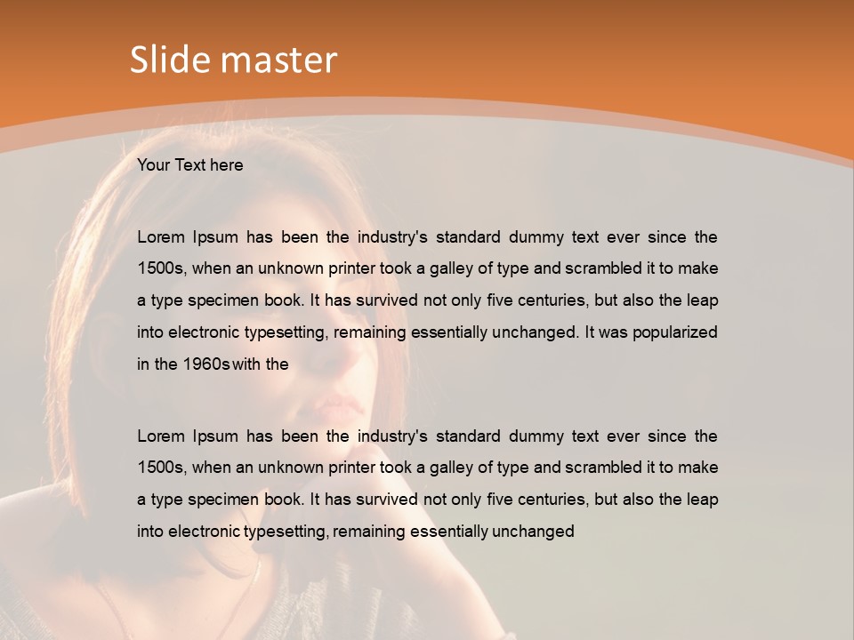 A Woman Is Sitting In The Grass With Her Eyes Closed PowerPoint Template