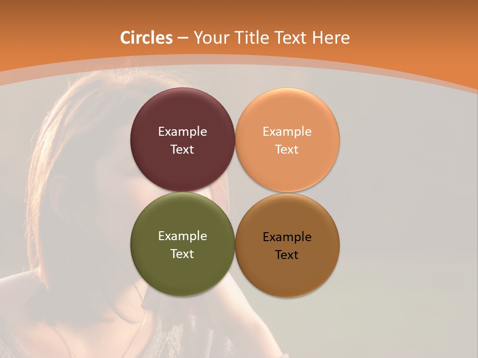 A Woman Is Sitting In The Grass With Her Eyes Closed PowerPoint Template