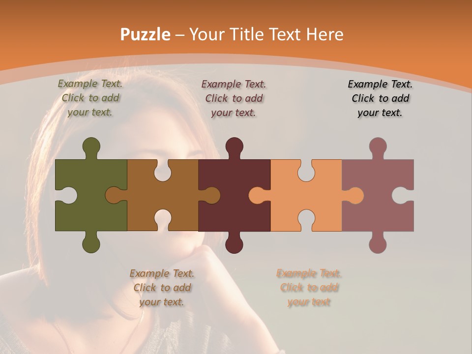 A Woman Is Sitting In The Grass With Her Eyes Closed PowerPoint Template