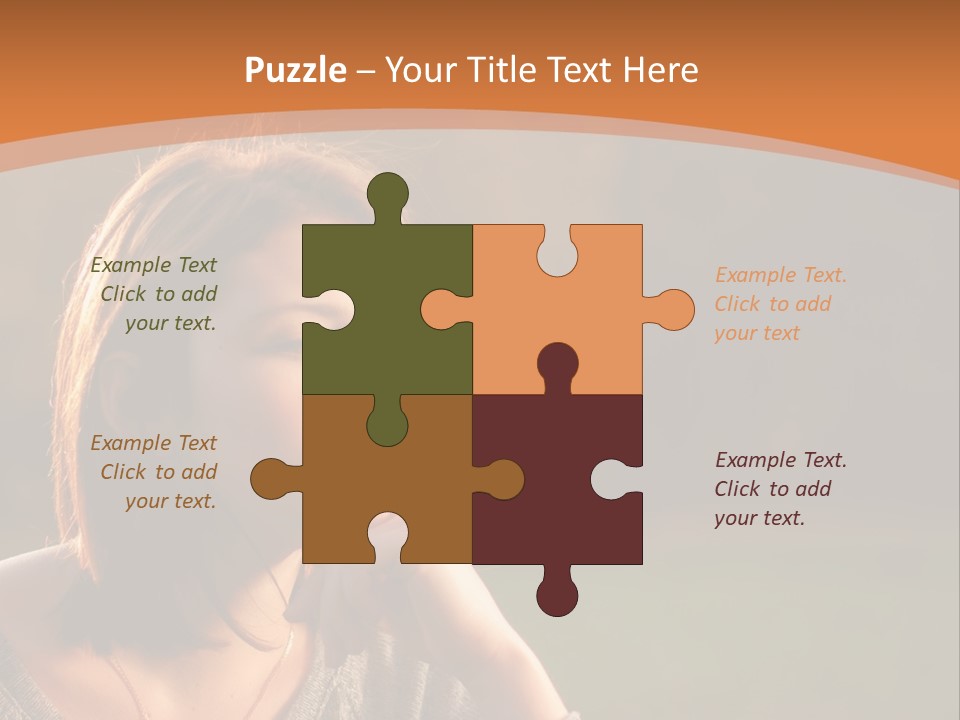 A Woman Is Sitting In The Grass With Her Eyes Closed PowerPoint Template