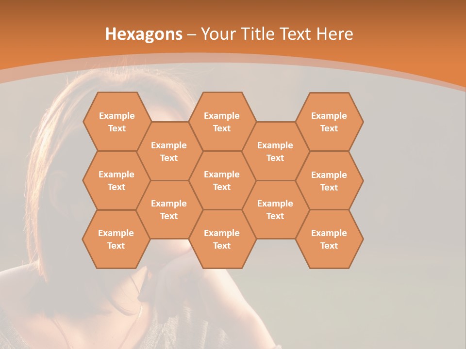 A Woman Is Sitting In The Grass With Her Eyes Closed PowerPoint Template