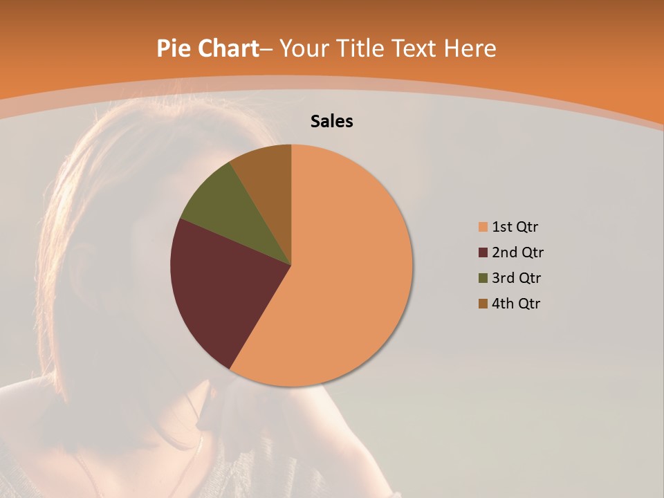 A Woman Is Sitting In The Grass With Her Eyes Closed PowerPoint Template