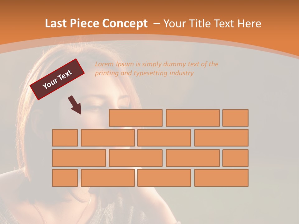 A Woman Is Sitting In The Grass With Her Eyes Closed PowerPoint Template