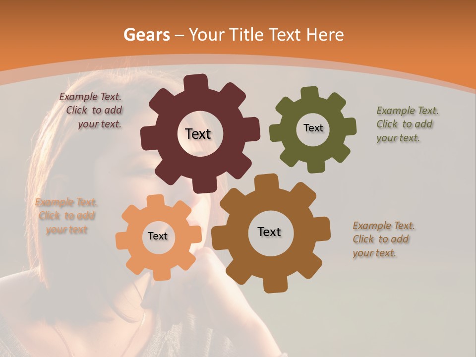 A Woman Is Sitting In The Grass With Her Eyes Closed PowerPoint Template