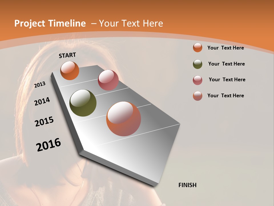 A Woman Is Sitting In The Grass With Her Eyes Closed PowerPoint Template