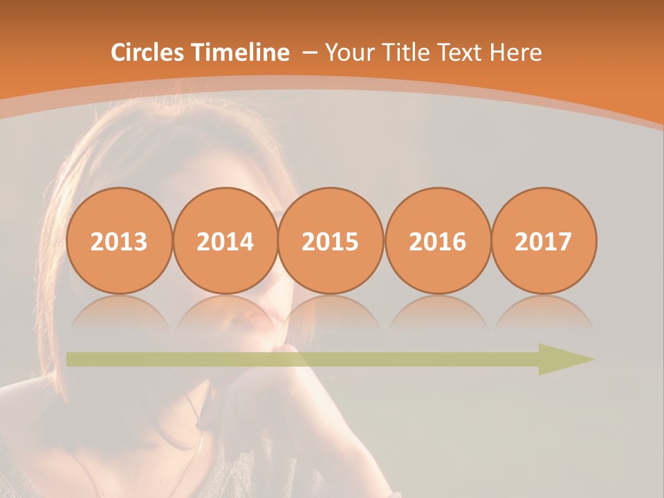 A Woman Is Sitting In The Grass With Her Eyes Closed PowerPoint Template