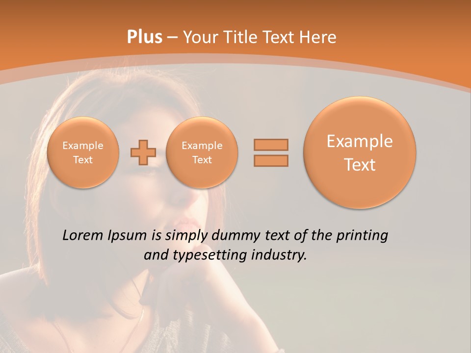 A Woman Is Sitting In The Grass With Her Eyes Closed PowerPoint Template