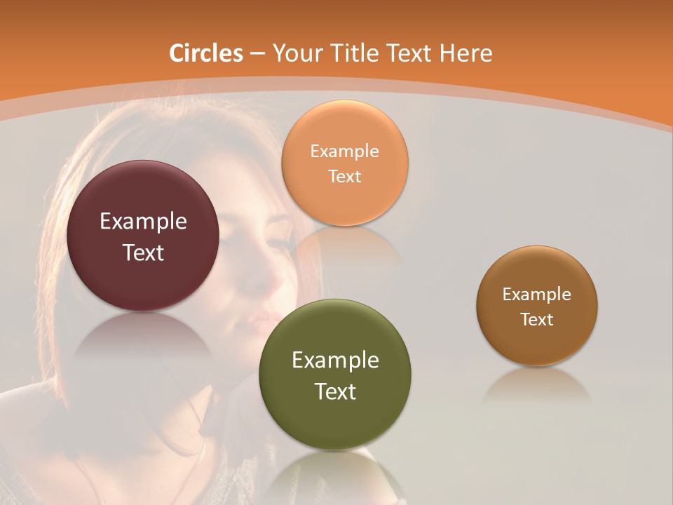 A Woman Is Sitting In The Grass With Her Eyes Closed PowerPoint Template