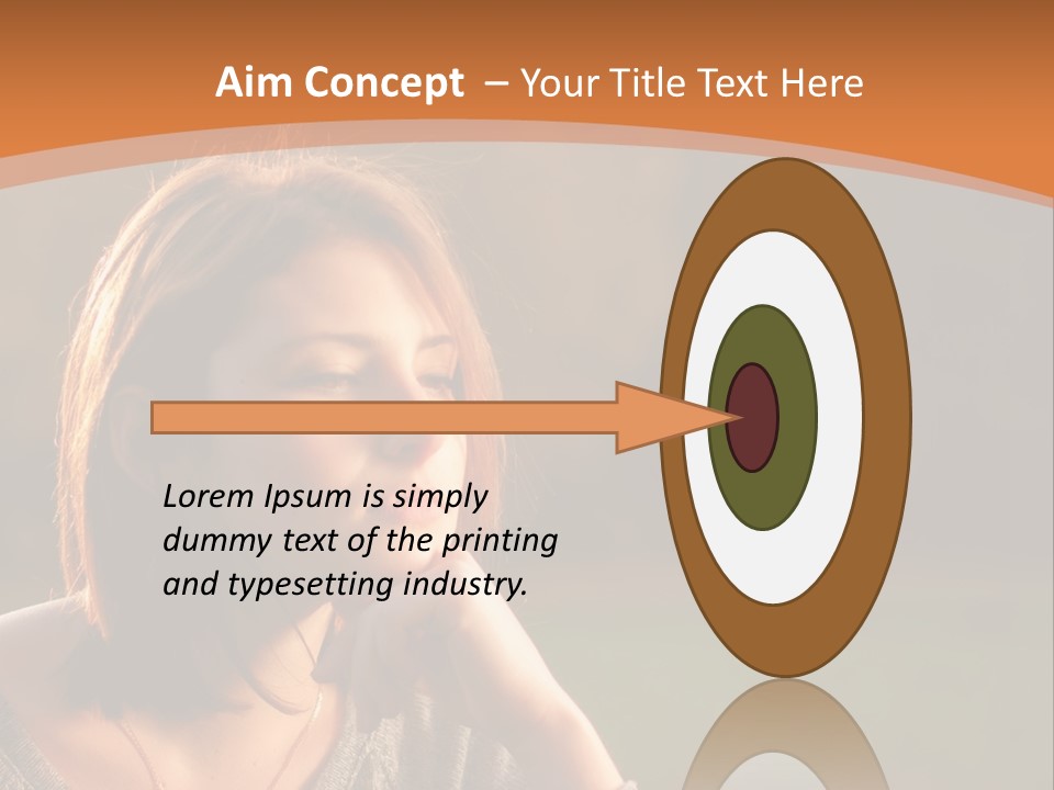 A Woman Is Sitting In The Grass With Her Eyes Closed PowerPoint Template