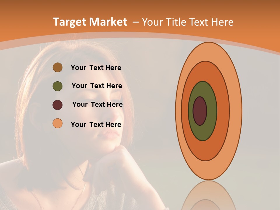 A Woman Is Sitting In The Grass With Her Eyes Closed PowerPoint Template