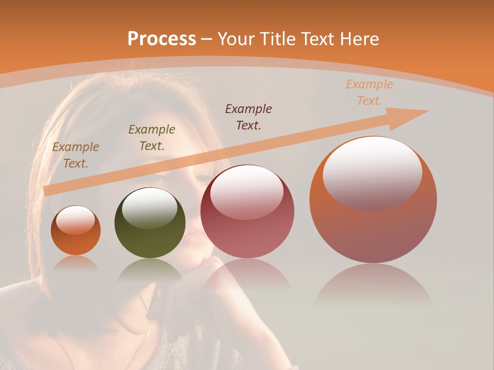 A Woman Is Sitting In The Grass With Her Eyes Closed PowerPoint Template