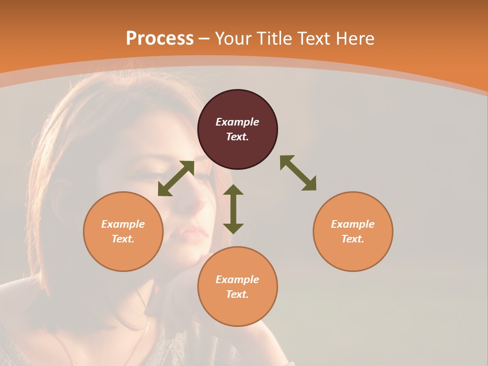 A Woman Is Sitting In The Grass With Her Eyes Closed PowerPoint Template