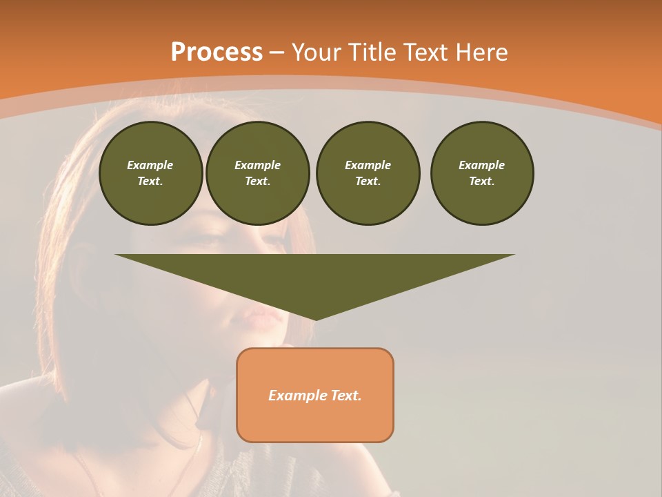 A Woman Is Sitting In The Grass With Her Eyes Closed PowerPoint Template