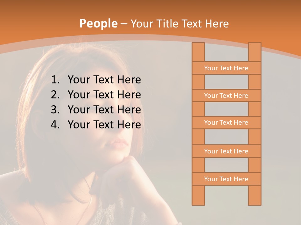 A Woman Is Sitting In The Grass With Her Eyes Closed PowerPoint Template