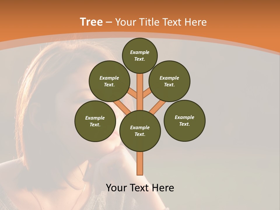 A Woman Is Sitting In The Grass With Her Eyes Closed PowerPoint Template