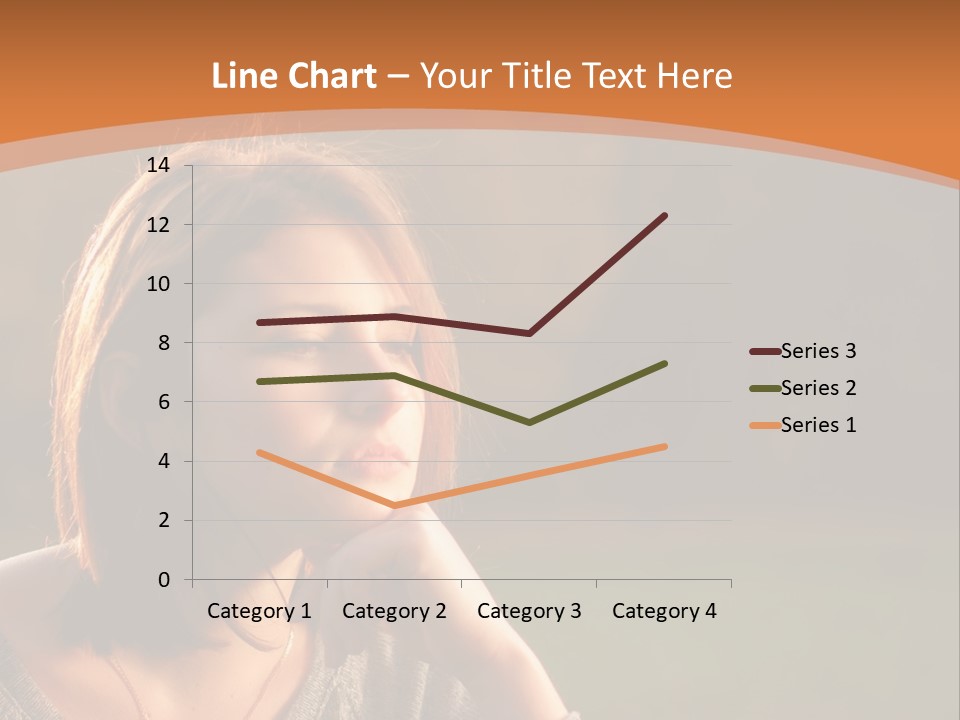 A Woman Is Sitting In The Grass With Her Eyes Closed PowerPoint Template