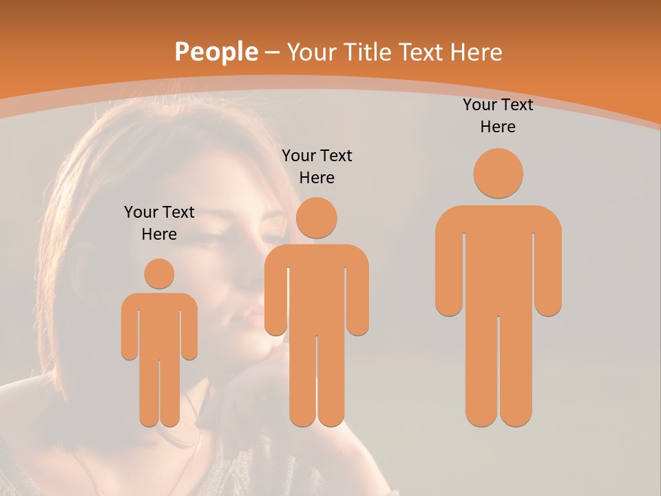 A Woman Is Sitting In The Grass With Her Eyes Closed PowerPoint Template