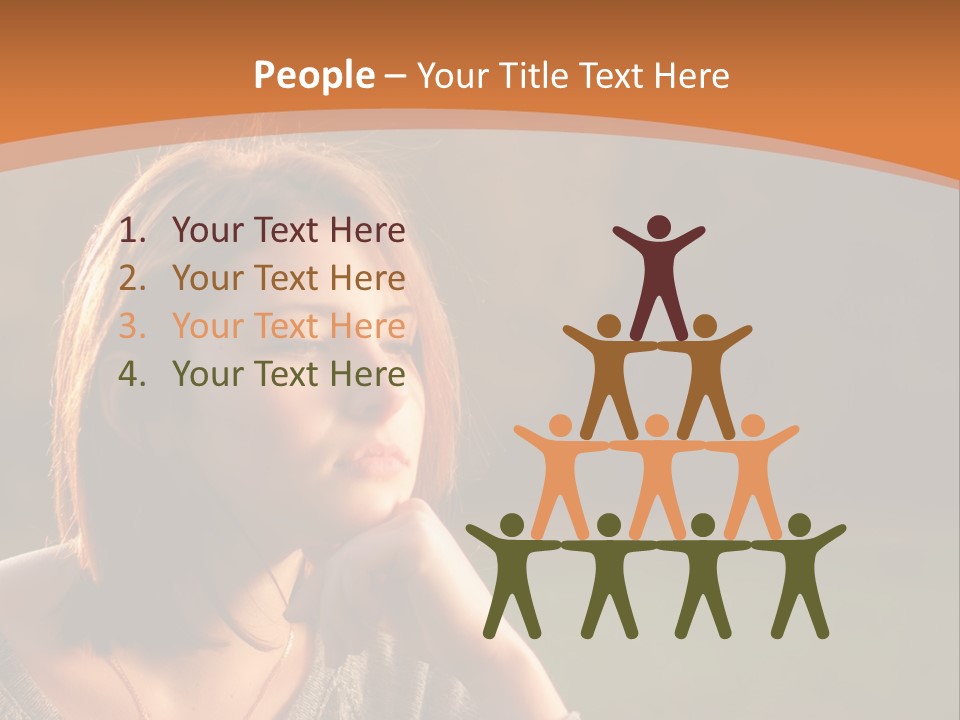 A Woman Is Sitting In The Grass With Her Eyes Closed PowerPoint Template
