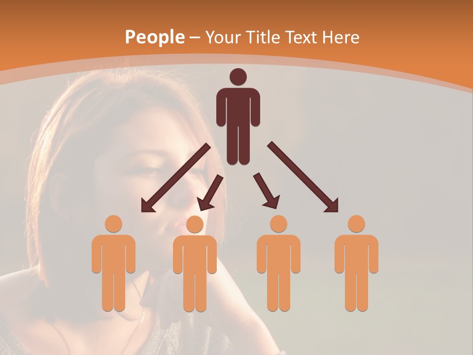 A Woman Is Sitting In The Grass With Her Eyes Closed PowerPoint Template