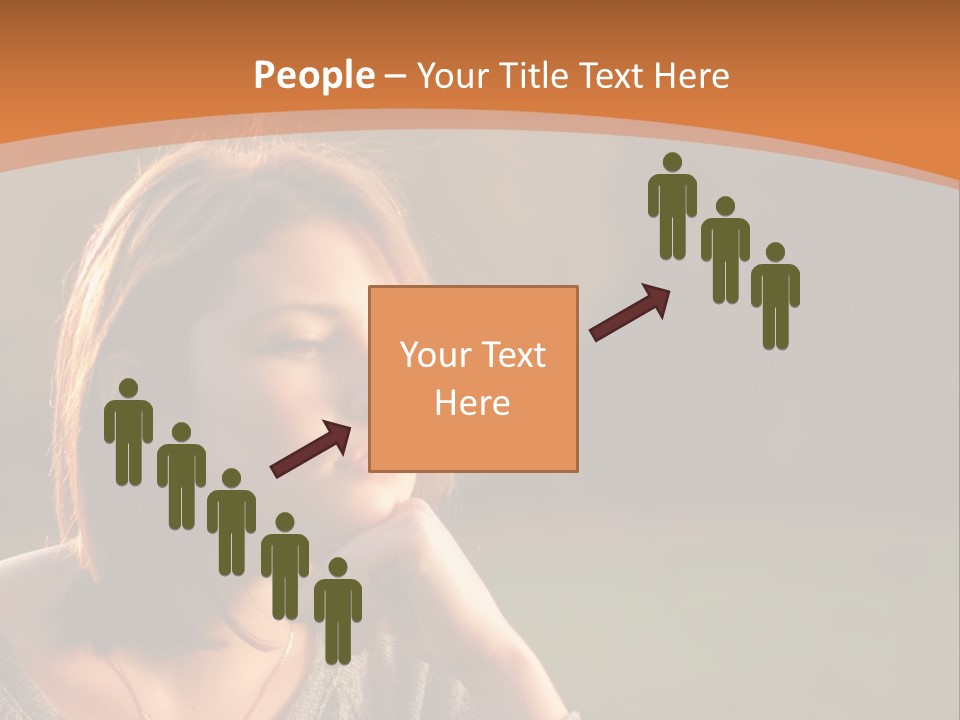 A Woman Is Sitting In The Grass With Her Eyes Closed PowerPoint Template